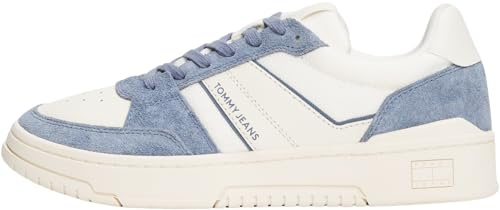 Tommy Jeans Uomo Sneakers con Suola Preformata Pods Profilo Basso, Blu (Blue Moment), 42