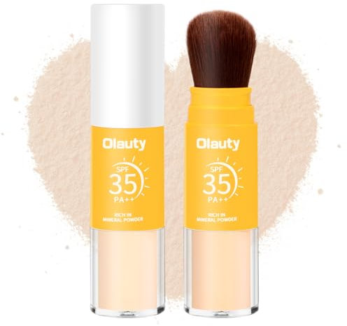 Mineral Sunscreen Setting Powder, SPF 35, Oil Control Loose Powder mit Brush, Lasting Lightweight Breathable,Sonnenschutzpuder, Für Alle Hauttypen Geeignet (Translucent)