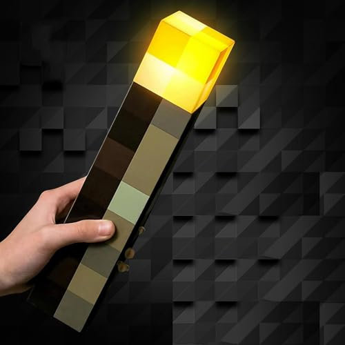 Rehenbsem LED Wall Torch Light, 4-Colour Night Light, 28cm USB Rechargeable Lighting, Bedside Lamp Gaming Room Decor, Hallway Decor, Home Decor Room Essentials, Video Game Gifts and Collectibles