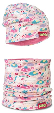 Reusch Set berretto e sciarpa per bambini – caldo e comodo berretto in pile e sciarpa a cappuccio per bambini e bambine (2-8 anni) – ideale per la primavera | Kids Hat and Scarf Set