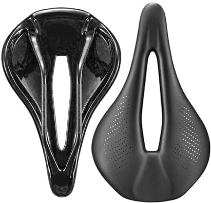 Sillín de Ciclismo Carretera 130 g, Asiento Bicicleta Carreras Grava(RT06 EVA Saddle)