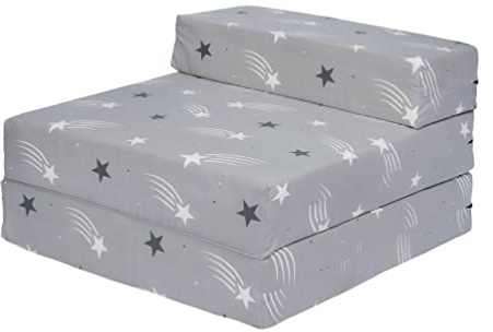 Ready Steady Bed Divano Letto per Bambini Pieghevole | Poltrona Letto Singola per Bambini Resistente all'Acqua | Arredo Comodo per Bambini per Soggiorno, Stanza dei Giochi (Stelle cadenti)