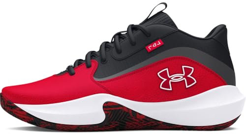 Under Armour Unisex UA Lockdown 7 Basketball Schuhe, Red/Black/Red, 40.5 EU