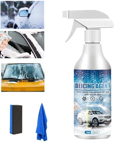 Deicer Spray for Car Windshield,Auto Windshield Deicing Spray, De-Icer Spray, Ice Remover Melting Spray Multi-Purpose Melters Winter Car Essentials for Fast Removing Snow, Ice and Frost (1 PCS)