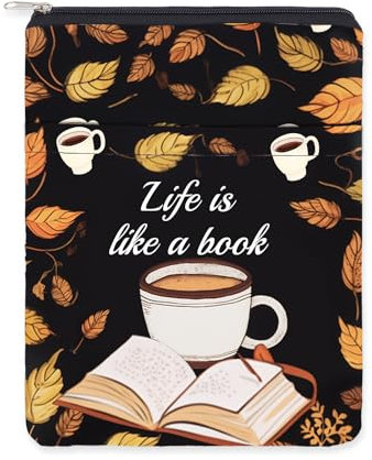 NICENEEDED Buchhülle Mit Reißverschluss Lose Leaves Buchumschläge Buchtasche Für Buchliebhaber Vordertasche Buchschutz Wasserdichtes Buchcover Etui