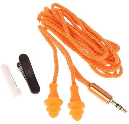 Auriculares intrauditivos de 100 dB para el trabajo - Auriculares con cancelación de ruido para seguridad en el trabajo | Auriculares de botón de 100 cm de largo con aislamiento acústico, que imitan c