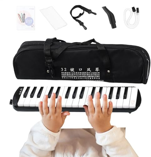 Melodica Musikinstrumente, Melodica Instrument Air Keyboard Klavier, 32 Tasten Keyboard Harmonium Instrument mit Tragetasche für Anfänger & Profis