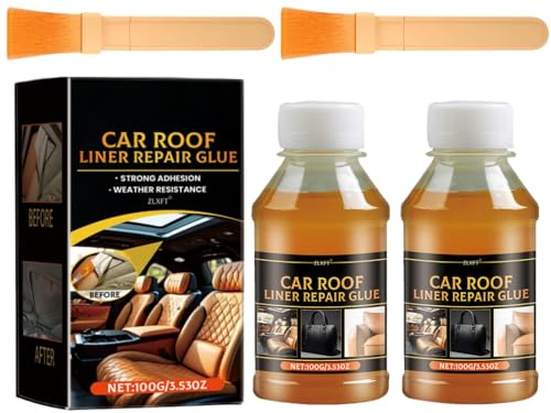 Headliner Repair Glue,2pcs Colle Ciel de Toit Voiture,Kit De Colle de RéParation de Ciel de Toit de Voiture,Colles de RéParation pour Ciel de Toit de Voiture,Colles pour Ciels de Toit De Voiture