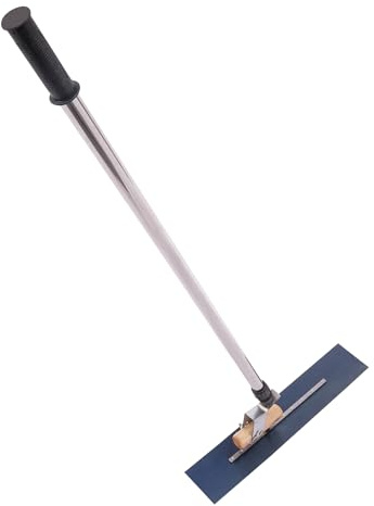 Concrete Trowel, Concrete Trowel with Long Handle, Concrete Float with Concrete Finishing Shoes, 500*100mm Stainless Steel Concrete Trowel, Adjustable 1.1m-2m, for Smoothing Concrete and Cement Floors