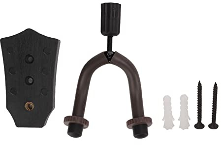 Tomotato Gancho de Pared para Guitarra Acústica y Ukulele, Soporte Musical Fácil de Instalar con Kit de Montaje, Negro de ABS y Hierro con Revestimiento Suave, para Uso en Tiendas