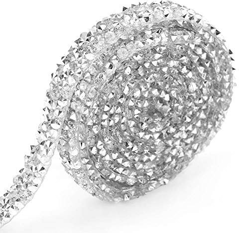 10 Yards 10mm Diamant Strassband Acryl Mesh Band für Hochzeitstorten Geburtstagsdekorationen Baby Shower Events