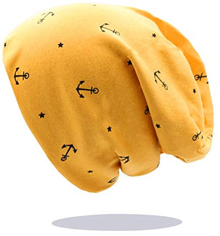 Glamexx24 Long Klassische Beanie Mütze: Herren Damen Winter Mütze, Unisex Laufmütze für Frühling, Herbst und Winter Mit Anker Muster