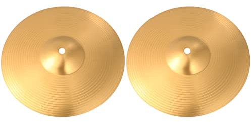 MILISTEN Crash-Becken Hi Hat Becken für Kinder, Gitarre, Crash, 20,3 cm, 2 Stück, Crash-Messing, Hut, Becken, Crash-Ride, 25,4 cm Bassdrum-Becken – Hut, Becken, Becken, Sound, Kindermützen