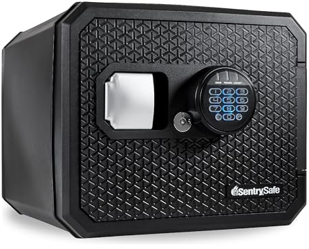 SentrySafe Fireproof and Waterproof Large Safe with Backlit Digital Keypad and Override Key for Passports, Money, Jewelry, 0.81 Cubic Feet, FPW082HTC