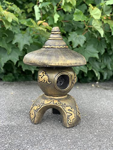 OLOMA Estatua de pagoda de hormigón, pagoda japonesa, templo de pagoda, farol de piedra para decoración de jardín, pagoda al aire libre, jardín zen, regalo de inauguración de la casa, pagoda grande