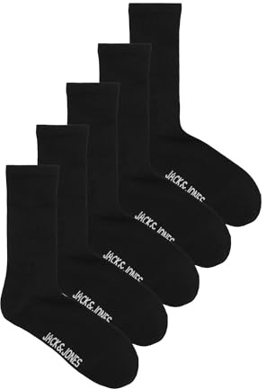 Jack & Jones Jacbasic - Calcetines de Tenis (5 Unidades) Calcetines, Hombre, negro, Talla única