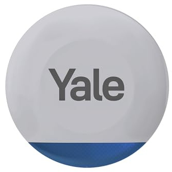 Yale Siren för utomhusbruk AL-ESG-1A-G grå, sjöjungfru justerbar upp till 100 dB, blinkande LED-lampor, väderbeständig, 1 km täckning, kompatibel med Smart Larm från Yale