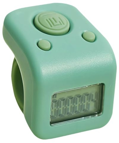 Waterproof Handheld Tally Counter 6 Digits Number Count Clickers Counter, Hand Digital Counters Clickers Pitches Counter, Lap Counter for Swimming, Magnetic Charging (Green)