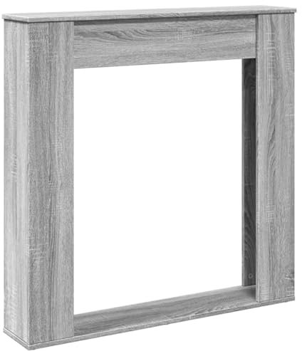 VidaXL Cadre de cheminée Sonoma Gris 100x20x100 cm Bois d'ingénierie, cheminée, Console de cheminée, Ensemble de Tour de cheminée, Tour de cheminée
