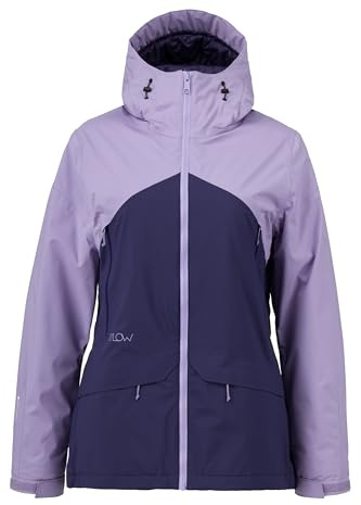 Flylow Women's Sarah Jacket - Insulated Waterproof Breathable Ski & Snowboard Coat - Aurora/Currant - Medium