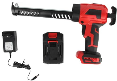 Pistola de calafateo eléctrica Brilluxa, pistola de calafateo inalámbrica de 4 velocidades variables para renovación del hogar, herramienta de pistola de pegamento rotativa,