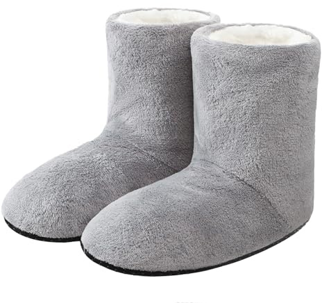 XGOPTS Pantofole da uomo pelose per interni, spesse, termiche, invernali, calde, accoglienti, fodera in peluche, antiscivolo, scarpe da casa, stivaletti invernali alla moda, regali di Natale per donne