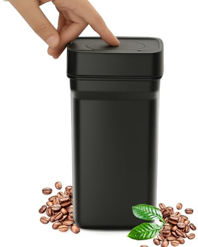 AiQInu Barattolo Caffè Sottovuoto con Pompa ad Vuoto, 1.2L Contenitore in Acciaio Inossidabile per Caffè in Grani, Caffè Macinato, Tè e Alimenti Secchi