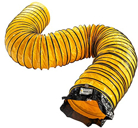 MOUNTO 25FT PVC Flexible Duct Hosing for Exhaust Fan (8inch w/o bag)