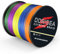 DORISEA Extreme Braid geflochtene Angelschnur, 100 % PE, 300 m, 2,7–136 kg getestet, mehrfarbig, 18 kg/0,32 mm