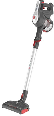 Hoover Cordless Vacuum Cleaner, H-Free with up to 25 mins run-time, Lightweight, Grey & Red [HF122GH]