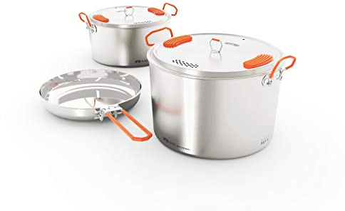 GSI OUTDOORS Glacier Base Camper Large Pot, Adults Unisex, Silver (Silver), One Size