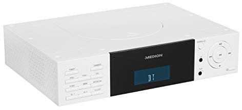 MEDION E66436 Unterbauradio (Küchenradio, Bluetooth, UKW Stereoradio, Aux - Anschluss, 2 Weckzeiten) weiß