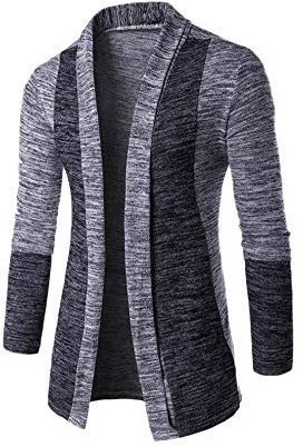Herr cardigan klassisk krage öppen jacka lång cardigan stickad jacka jacka vinter stickad pullover långärmad tröja lapptäcke stickad jacka