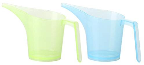 DOITOOL Measuring Cup with Scale Long Spout Candy Color Plastic Funnel Pitcher 7.5 Inch Kitchen Tool for Accurate Pouring of Liquids Sauces Batters and Dressings