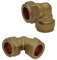 Pipestation 15mm Compression Elbow Connectors (Pack of 2) | Durable Compression Joint Plumbing Fittings for Copper Plumbing Pipe Connectors | 15mm Brass Compressions Plumbers Pipe Fitting