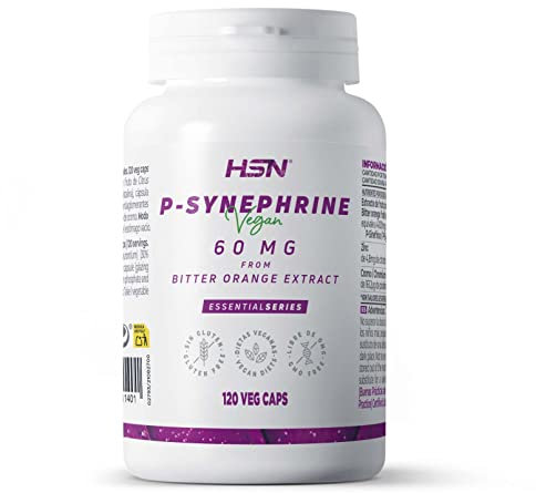 HSN P-Sinefrina 60mg | 120 Cápsulas Vegetales | 100% Natural | Sinefrina procedente de la Naranja Amarga: Contribuye al manejo del peso corporal | No-GMO, Vegano, Sin Gluten