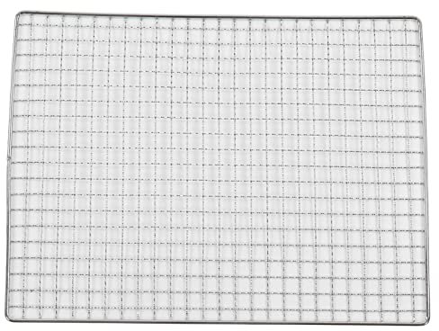 Buachois Edelstahl Grillrost 35 x 26,7 cm Antihaft Grillgitter Kühlen Roste Outdoor BBQ Holzkohle Backen Netz für Braten Fleisch Gemüse Garnelen Fisch