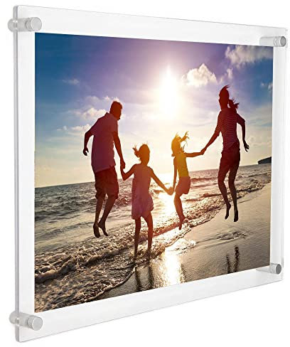A4 Wall Mounted Photo Frames，Double Panel Clear Acrylic Frame for Wall Décor, Art, Home or OfficeCertificate Poster Display
