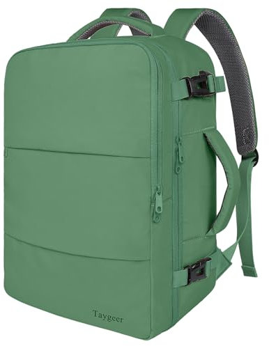 Taygeer Travel Backpack for Women, Carry On Backpack with Water Bottle Pocket & Shoe Pouch, TSA 15.6 Laptop Back Pack Flight Approved, College Gym Bag Casual Daypack for Weekender Business Hiking