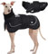 Kuoser Hundemantel, Zweiteilig Hundemantel für Kleine Hunde, Hundemantel Wasserdicht, Hundejacke Kleine Hunde, Hundemantel Winter, Hundemantel Grosse Hunde Schwarz XL