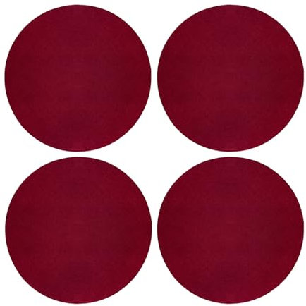 Oblique Unique Filzuntersetzer Weinrot 20cm 4er Pack - Getränke Untersetzer für Tisch Dekoration robust und hochwertig