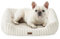COZY KISS Orthopädisches Waschbares Hundebett, für Kleiner und Mittel Hunde, Weicher Kunstfell Hundekorb, Haustiersofa mit Hoher Umrandung, Flauschig, Rutschfestes, 76,2 x 58,4 x 17,8 cm, Beige