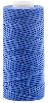 Nylon sytråd, 50m 1 mm platt tråd vaxad tråd Skor Läderverktyg Handsömmar Platt hantverk vaxad sladd Hänge Rep DIY Sylina Tillbehör-Röd-1,0 mm(Lake Blue)