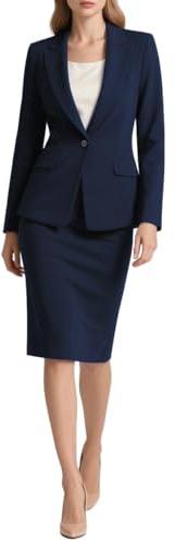 Botong Ensemble de costume d'affaires 2 pièces pour femme avec blazer et jupe professionnels pour le bureau