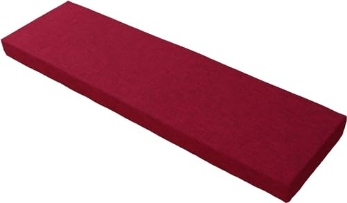Cuscini Imbottiti per Panche da Esterno/Interno – Lino e Cotone Antiscivolo con Fibbia – 120x40, 100x40, 80x40, 100x50 – Cuscino per Panchina per Giardino, Sagre, Birrerie e Cucina(10,110x30x5cm)