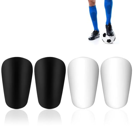 4 Piezas Mini Espinilleras para Fútbol, Espinilleras Pequeñas 10x6 cm, Protección EVA Ligera para Futbol, Futsal, Deportes de Interior, Almohadillas Fútbol para Niños Niñas, Confortables Resistentes