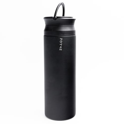 Forme - Blender Shaker Bottle, Leakproof Double Insulated Stainless Steel, Noiseless Shaker Bottle for Hot & Cold Drinks, Ideal for Protein & Supplement Shakes (Charcoal, 33.8 ounces)