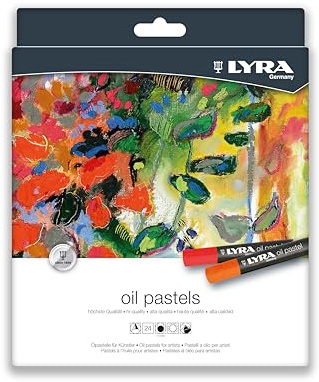 Lyra L5811240 oljepastel, konstnärs-oljepastell, rund, 11 mm, 24 blandade färger