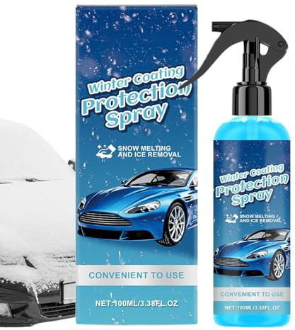Sghiacciatore per Parabrezza | Liquido Sghiacciante da 100 ml - Spray Antigelo per Vetri Auto | Per Viaggi Stradali Guida a Lunga Distanza Spostamenti Mattutini Freddo Parcheggio all'Aperto Auto