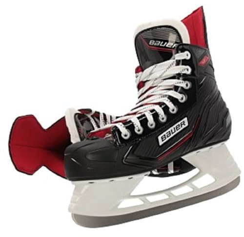 Bauer Patines de Hielo NSX para Hombre, Negro/Rojo, 48 (EU)